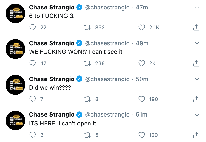 anushkapatil's tweet photo. there's a profundity to seeing @chasestrangio, one of the ACLU lawyers who represented aimee stephens, react to the ruling in realtime that i don't know how history books could capture https://t.co/nVtqmV9xrs