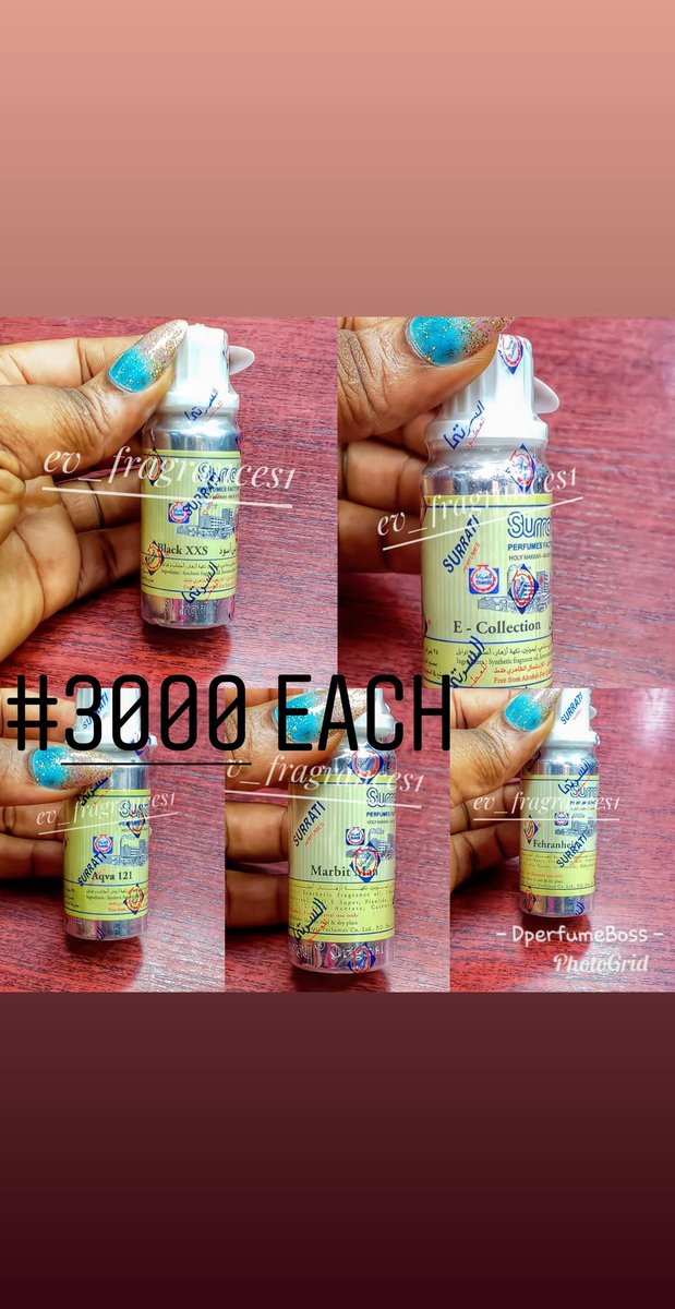 Ev_mandy's tweet photo. SURRATI #6ml undiluted oil perfumes.. Pocket friendly
Call/DM/ WhatsApp 08094839085
Price #6000 for dozen (12pieces) #3000 for half.
Note:You Can mix different fragrances of your choice.Also available in #100ml !nd #25ml SURRATI undiluted oil perfume
(Wholesale and Retail deals) https://t.co/w9uzxX2O5s