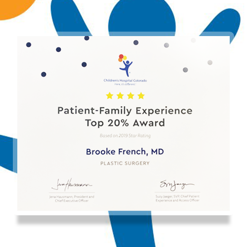 CuPlastics's tweet photo. A big congratulations to Dr. French for receiving the Patient-Family Experience Top 20% Award. Thank you for your continued hard work!! https://t.co/Nq9L4UuFIb