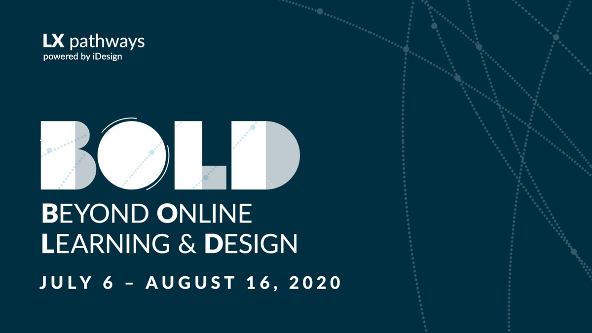iDesignEDU's tweet photo. You can and will design high impact learning activities to challenge and inspire your students during BOLD: a 6 week course for educators https://t.co/jYXQFIm7cH #instructionaldesign #lxpathways https://t.co/mJxdTAqBgz