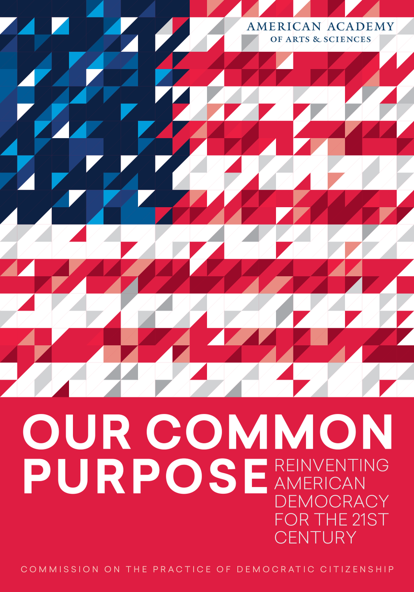 fixdemocracy1st's tweet image. JUST RELEASED! Important new report: Our Common Purpose: Reinventing American Democracy for the 21st Century - a blueprint for creating real democracy! #FixDemocracyFirst is actively working on many of these reforms.
amacad.org/ourcommonpurpo…