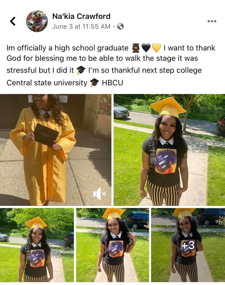 Black women deserve SO MUCH more. 
Rest in power #NakiaCrawford in Akron Ohio. Baby girl recently graduated high school and was on her way to attend Central State University. She was murdered at a red light for just simply living and being beautiful and black.  #SayHerName  !!!