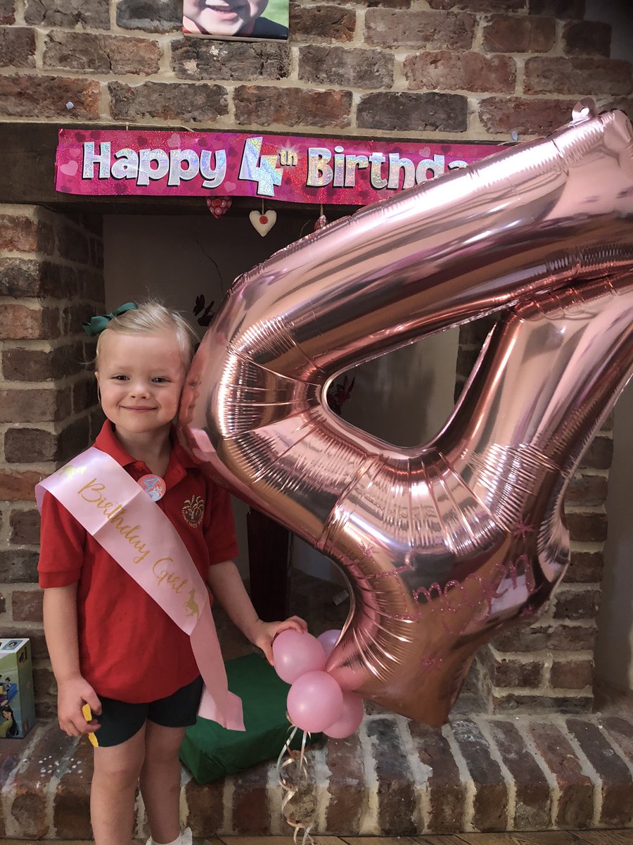 ZoePadfield's tweet photo. Happy 4th Birthday To my Imogen! Back to nursery as well today... she thinks it’s opening just for her birthday 😂 look after her today for me @HoweGreenHouse https://t.co/pTSy3OE1Tl
