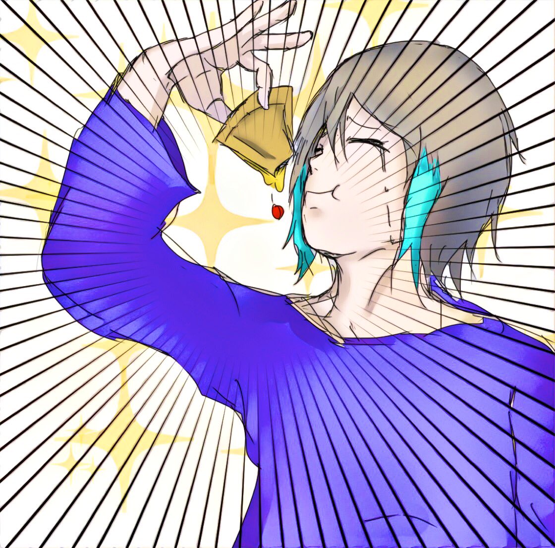 Silvana4687 1年ぶりのピザに涙を流す男 しるばにあーと すたんちゃん Cleenoahのイラスト