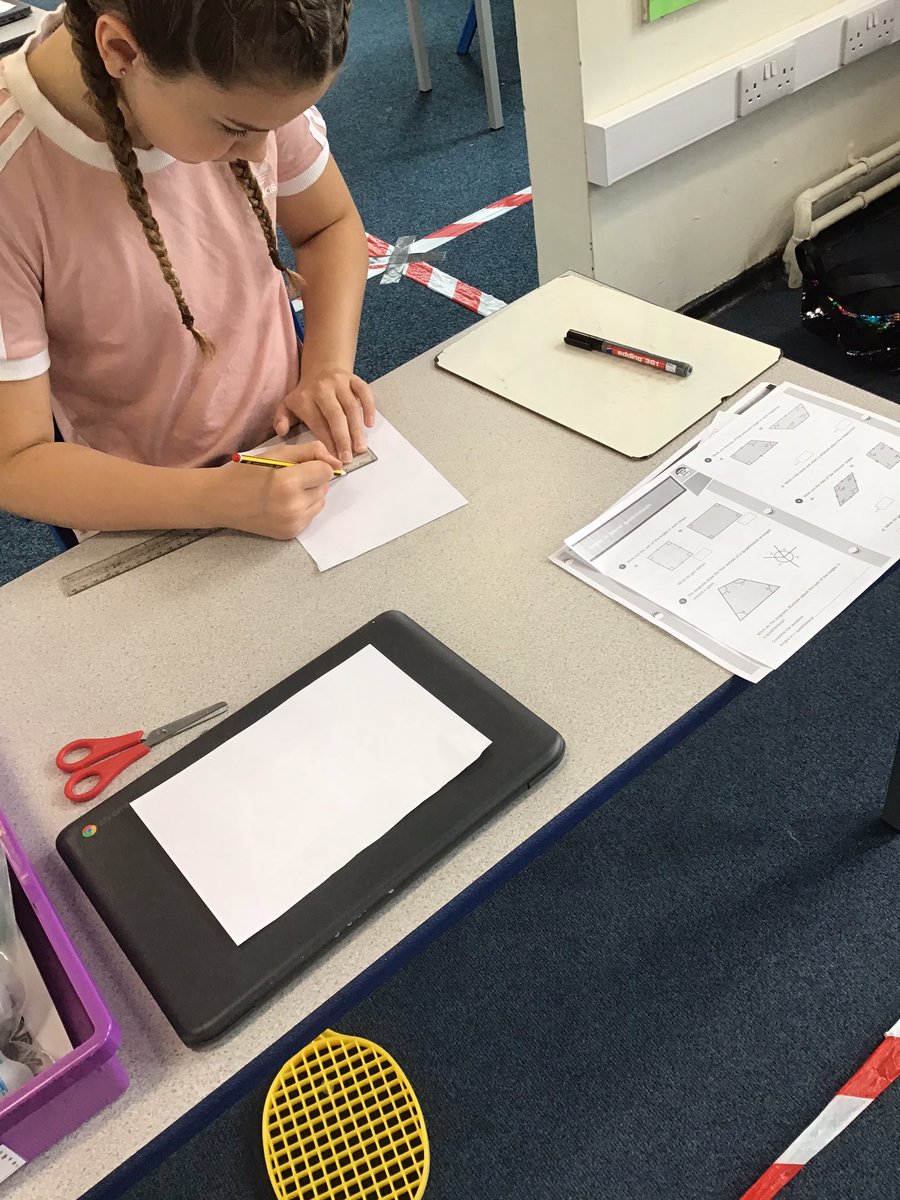 TH_Year6's tweet photo. We are learning about angles in a quadrilateral with @WhiteRoseMaths #THlearn6 @TangHallPrimary @PathfinderMAT https://t.co/gJ0kErukMR
