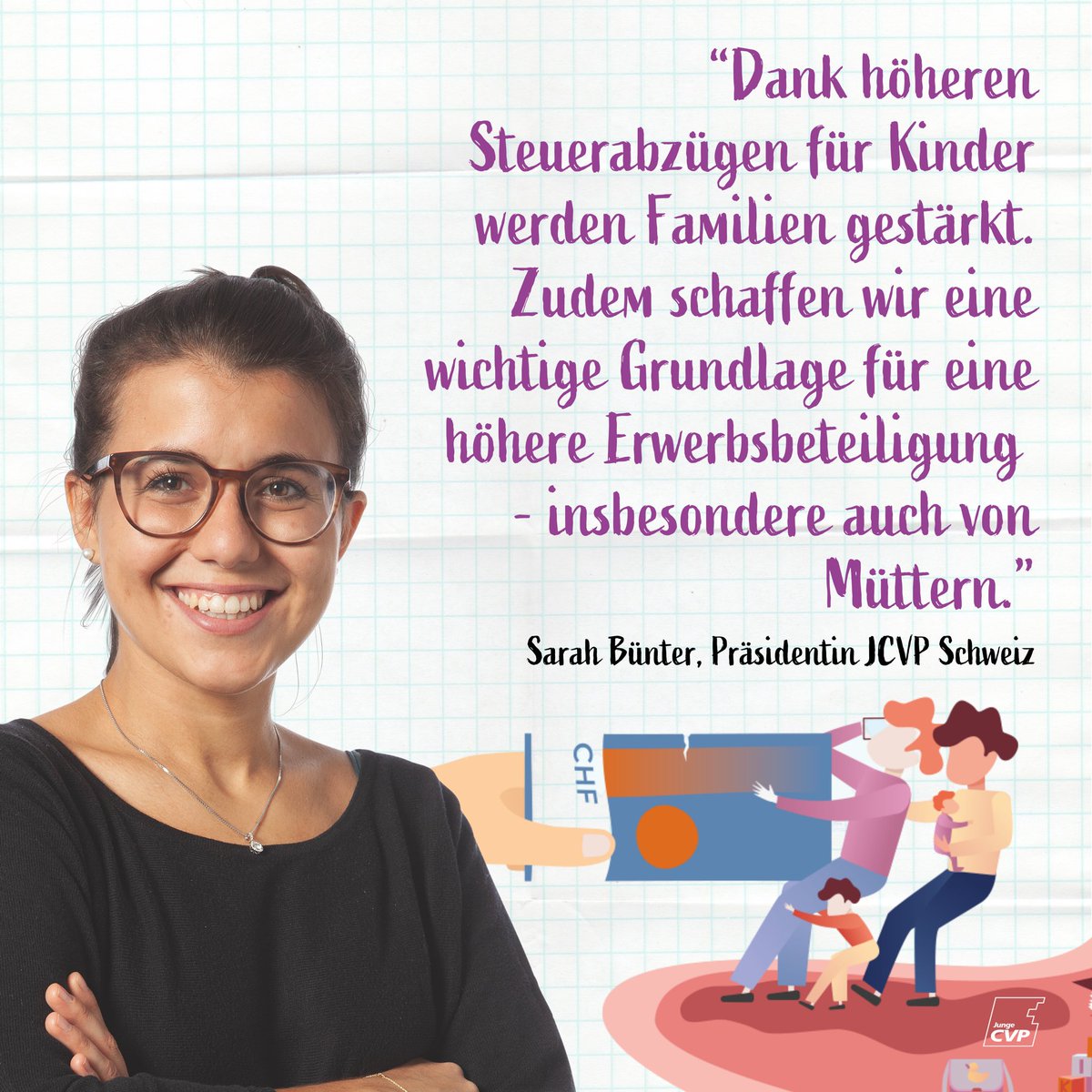 DieJungeMitteCH's tweet image. Die #JCVP sagt am 27. September JA zur Erhöhung aller Kinderabzüge. Stärke auch du unsere Familien und unterstütze die Erhöhung der Kinderabzüge mit deinem JA! 👶🏻🧒🏽👦🏼👧🏻➡️ kinderabzüge-ja.ch
#kinderabzügeJA #abstimmung2020 #familienstärken