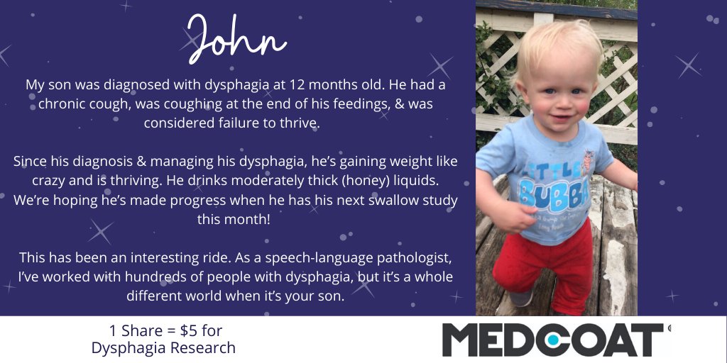 NFOSD's tweet photo. Dysphagia impacts infants and children, just like John, whose mom is a speech-language pathologist that treats patients with #dysphagia.  Each time this story is shared, Medcoat USA has generously pledged $5 towards Dysphagia Research!  👩‍👦

#SLP #swallowaware #swallowingdisorders https://t.co/937HPvEgrp