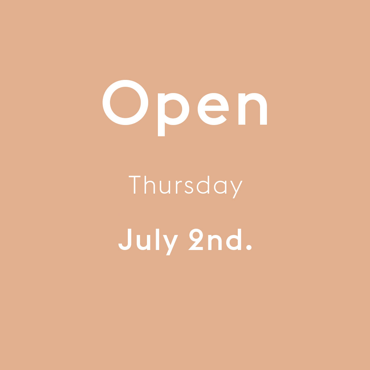 Ready to welcome you on 2nd July 🎉 We can't wait to welcome our team back to work and see the faces of our beloved customers but today is not the day for us. We are working on improvements in store so that when we are ready to open, it'll be better than ever.