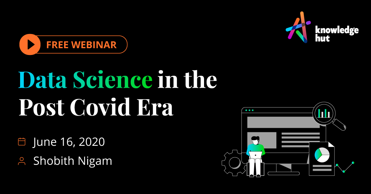 KnowledgeHut's tweet photo. With all the on-going changes due to COVID-19, does a #DataScientist still have a promising future ahead?
Join our #webinar &amp; #couseling session to know how things will unfold in the field of datascience &amp; #artificialintelligence in the upcoming years.

 https://t.co/HWkm4K260l https://t.co/XtK0zO14Bg