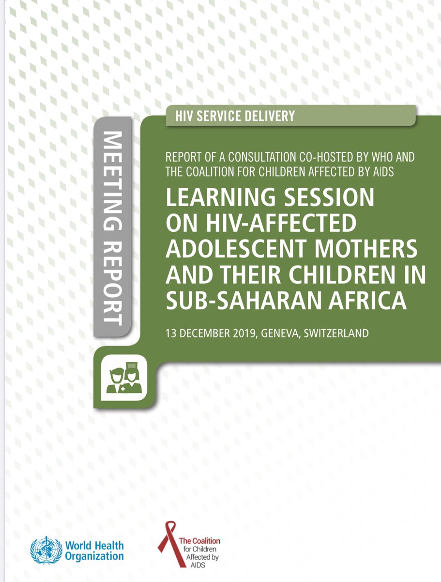 Children and HIV (@childrenandhiv) on Twitter photo REPORT of consultation co-hosted by <a href="/WHO/">World Health Organization (WHO)</a> & <a href="/ChildrenandHIV/">Children and HIV</a>, which brought together 43 thought leaders from the HIV, sexual/reproductive health, ECD & more sectors to develop an evidence-informed agenda for #TeenMomsandHIV & their children bit.ly/373jhbR #ReachAllChildren REPORT of consultation co-hosted by <a href="/WHO/">World Health Organization (WHO)</a> & <a href="/ChildrenandHIV/">Children and HIV</a>, which brought together 43 thought leaders from the HIV, sexual/reproductive health, ECD & more sectors to develop an evidence-informed agenda for #TeenMomsandHIV & their children bit.ly/373jhbR #ReachAllChildren