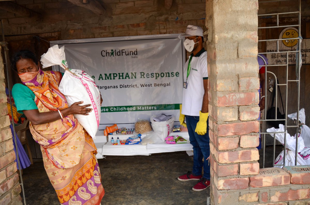 ChildFundIndia's tweet photo. #AllForBengal | #CycloneAmphan has damaged thousands of acres of crops affecting the livelihoods of millions of people. We are working to restore normalcy in their lives through relief materials &amp; livelihood support. https://t.co/iigDi4Xnce