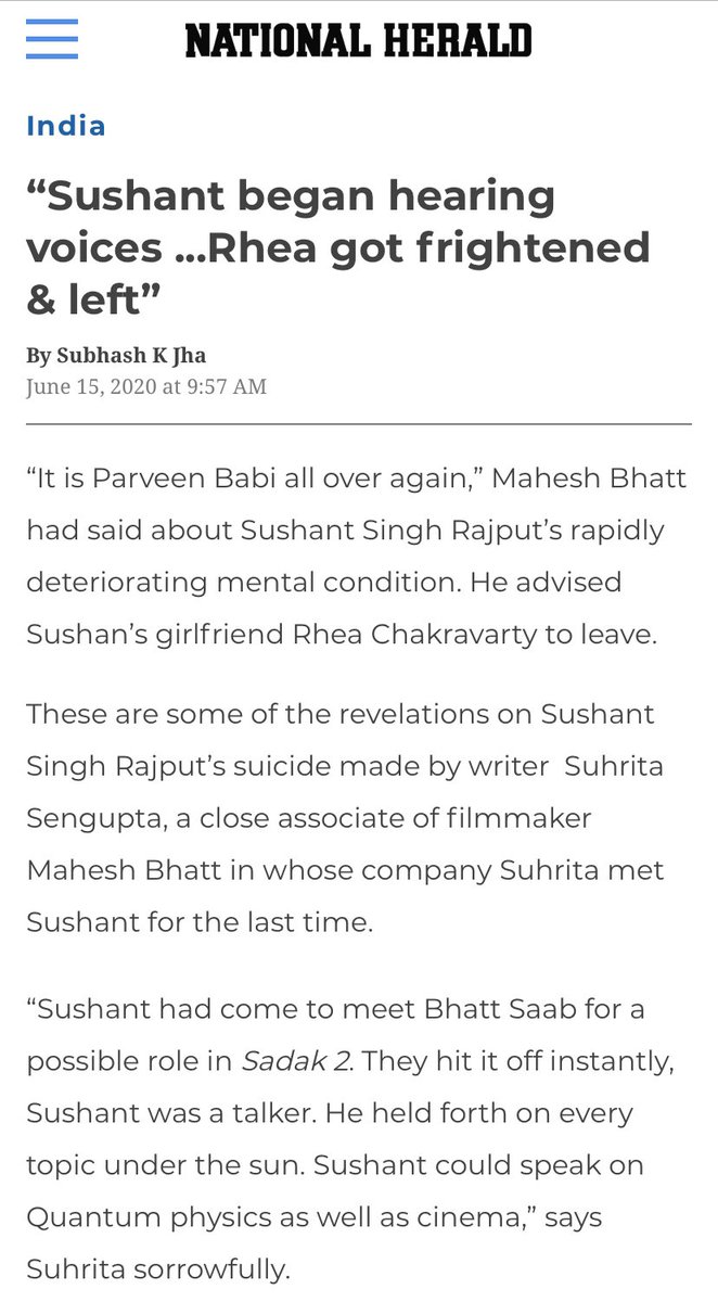gauravhjoshi's tweet photo. Disturbing insights on the suicide of #SushanthSinghRajput #rheachakraborty #MaheshBhatt #suhritasengupta https://t.co/Lslv1RTZ8X