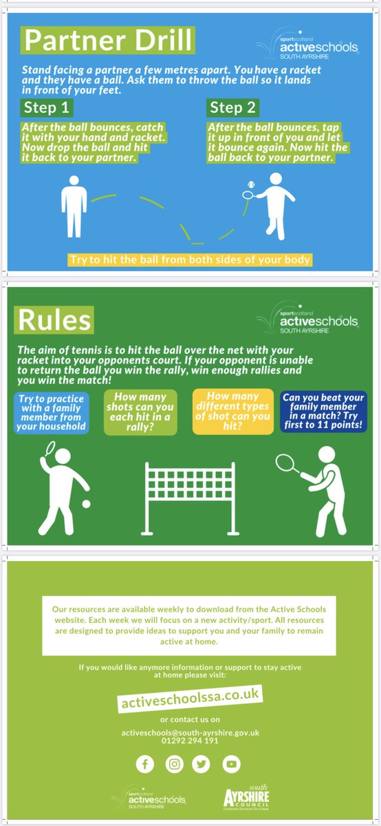 PePrestwick's tweet photo. 🎾☀️Anyone for tennis?🤩 check out this weeks activity cards from our Active Schools Team! @ActiveSchoolsSA let’s get active!🎾 #60minutesaday #lovetennis #Queensweek 🎾🌟@pwkacademy https://t.co/39E2Ky5xGV
