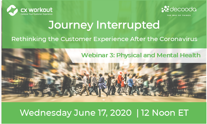 CXWorkout's tweet photo. Hey #CX pros, don't miss this unique webinar. 
This Wed., June. 17, learn how the mental and physical healthcare needs of US consumers have been impacted by the #COVID19 and now... the added stress of police violence and anti-racism protests.

REGISTER: https://t.co/wcn5zkGdFV https://t.co/Hqn8qAoTbi