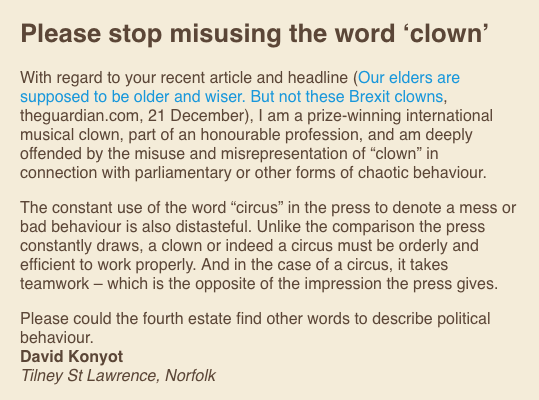 LettersOfNote's tweet image. Please stop misusing the word 'clown' 

theguardian.com/politics/2018/…