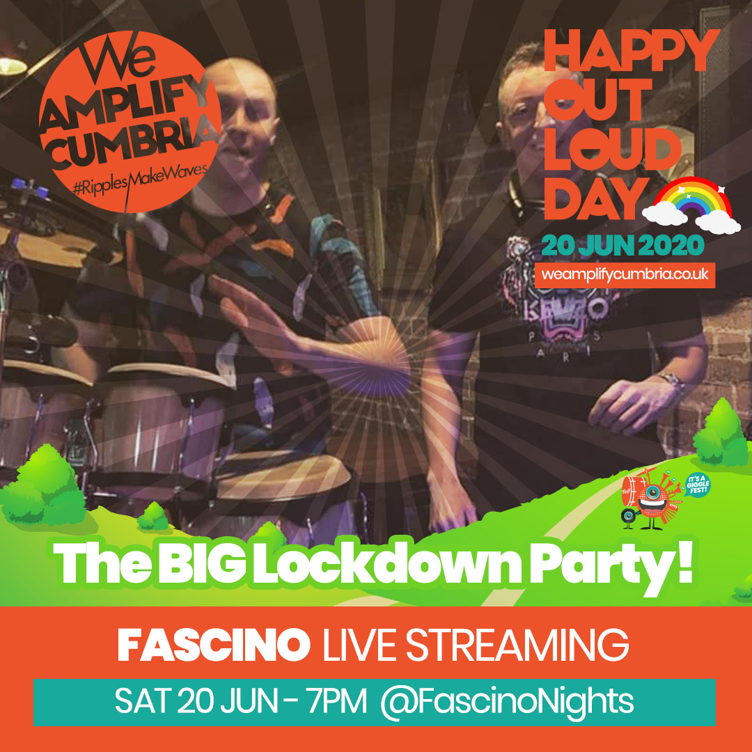 AmplifyCumbria's tweet photo. Happy Out Loud Day! 20 JUN...
#LewisParks #Fascino
FREE party guide and craft pack at: https://t.co/Fnk2xAxMty
More acts to follow...
#WeAmplifyCumbria #RipplesMakeWaves #HappyOutLoud #HappyHeroes #Cumbria #VirtualParty #HouseParty https://t.co/BXMS6koepL