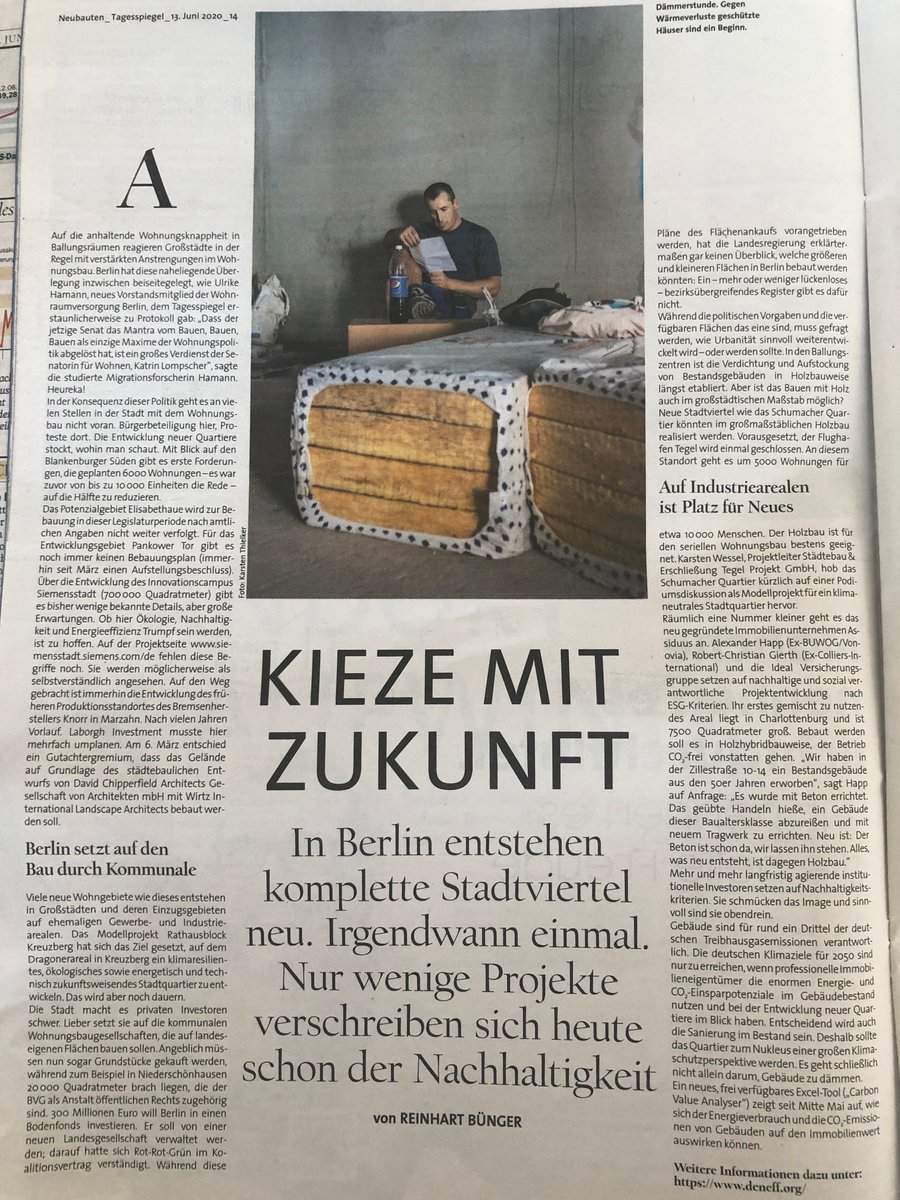Spannender Artikel in der gestrigen <a href="/Tagesspiegel/">Tagesspiegel</a>-Sonderbeilage zum Thema Neubauten in #Berlin.

Auch dabei: Unser Carbon Value Analyser, der zeigt, wie sich  Energieverbrauch und CO2-Emissionen von Gebäuden auf den Immobilienwert auswirken können.

Mehr: finanzforum-energieeffizienz.de/nc/tools-fuer-…
