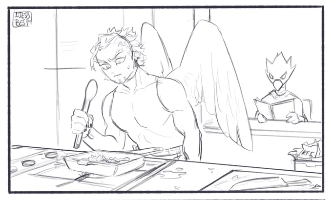 Hawks did not reach the status of responsible adult yet 
#MyHeroAcademia 