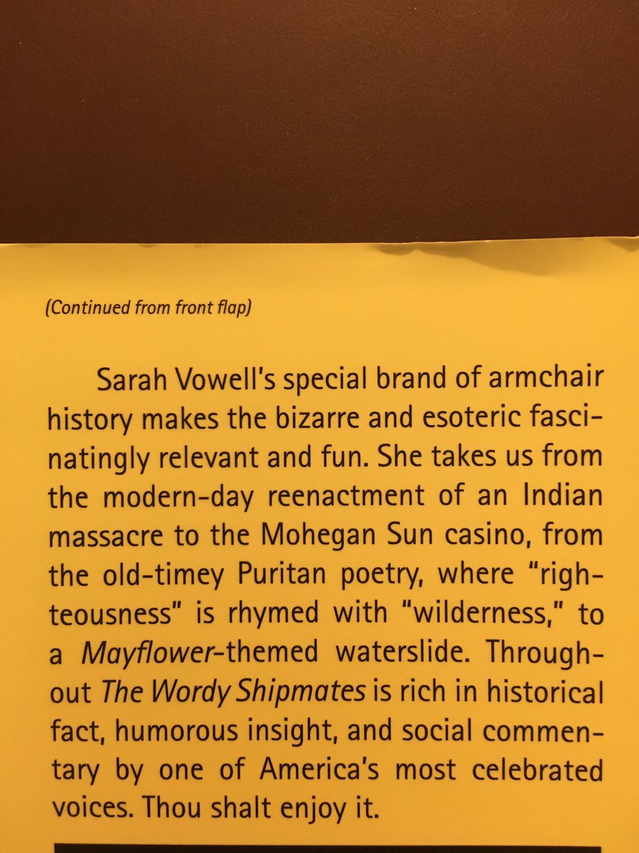 Suggestion for June 15 ... The Wordy Shipmates (2008) by Sarah Vowell.