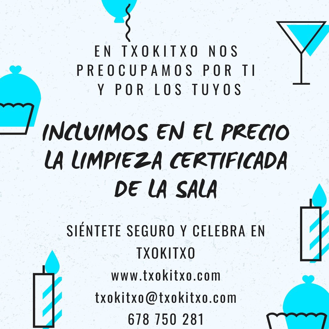 txokitxo's tweet photo. Sientete segur@ en tu #eventovitoria y reserva tu #saladefiestasvitoria en #txokitxo !! https://t.co/Ia9XGsXI7w