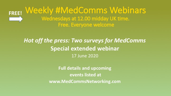 networkpharma's tweet photo. Please share. Free webinar, Wednesday 17 June. These survey results will be of interest to many in your audiences; @PMLiVEcom, @PharmaTimes, @pharmaphorum, @Pharmafocus, @Official_EMWA @the_hca, @AmMedWriters, @AusMedWriters, @ISMPP, @PMSociety >> https://t.co/dNjMs9HN22 https://t.co/pCBWWfkV6p