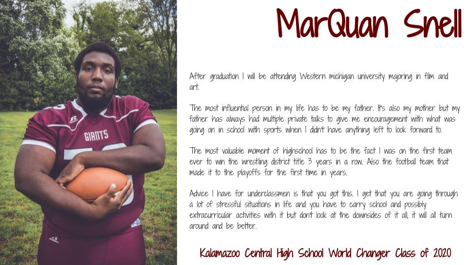 Graduating World Changer and future Film &amp; Art major, MarQuan Snell!!! #KCGIANTNATION