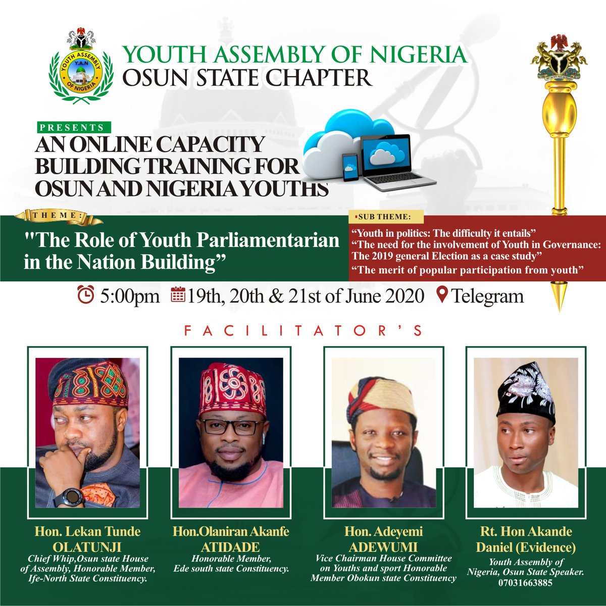 Imagine yourself in a chat room with <a href="/adewumiadeyemii/">Adewumi Adeyemi IREKANDU</a> 👇🏼
What will you ask them?? 

Well join them on telegram via  
t.me/joinchat/Qj5Sc…

On 19th, 20th and 21st of June 2020 by 5pm 
<a href="/BashirAhmaad/">Bashir Ahmad, OON</a> <a href="/ibjamiu321/">IBRAHEEM JAMIU OMOOKOSE</a> <a href="/taiwooluga/">Taiwo Oluga</a> <a href="/AmuniqueHelen/">Dedayomi</a> <a href="/Osun_edu/">Ministry of Education Osun State</a> <a href="/raufaregbesola/">Rauf Aregbesola</a>