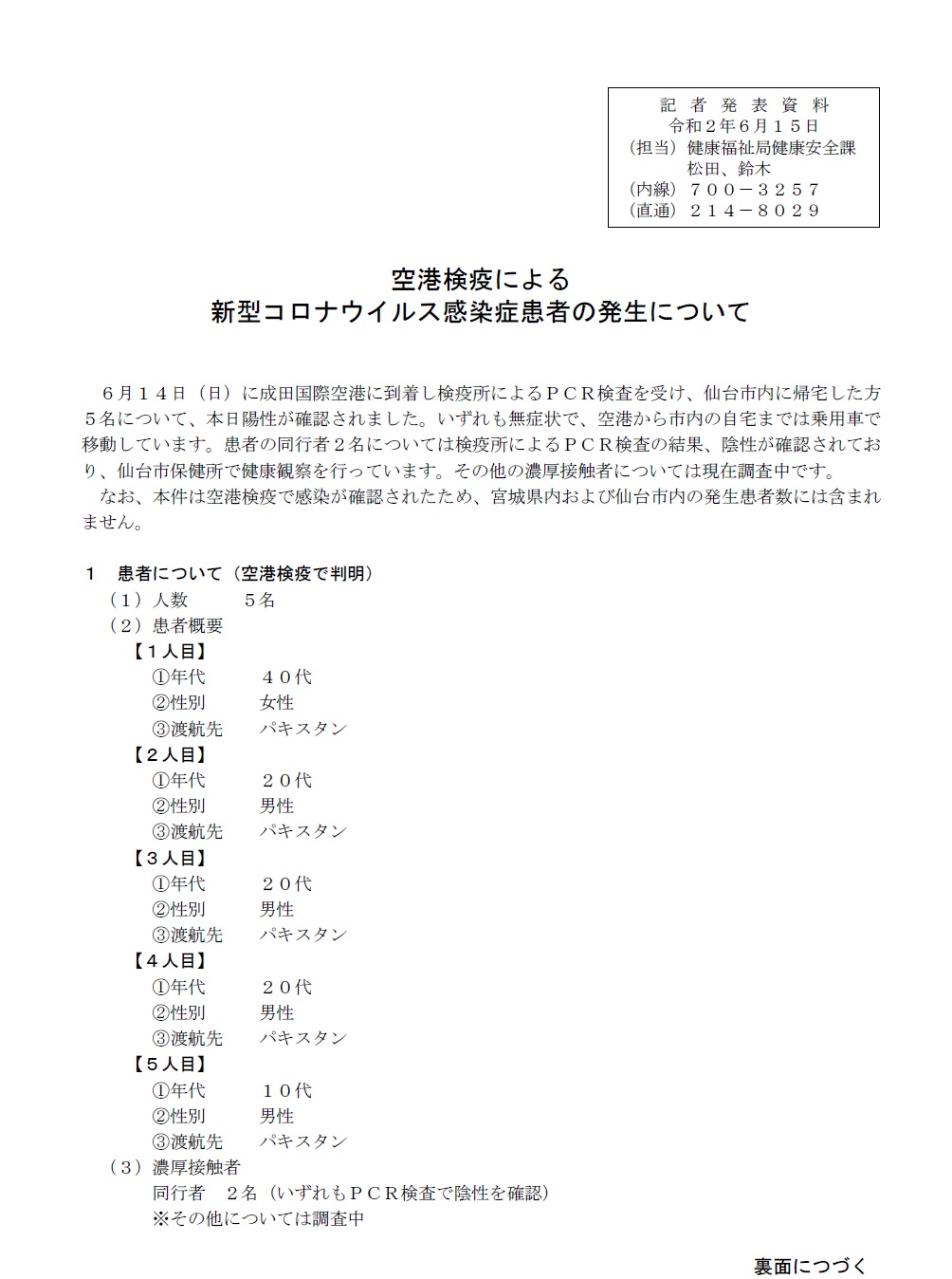 市 感染 仙台 者 コロナ