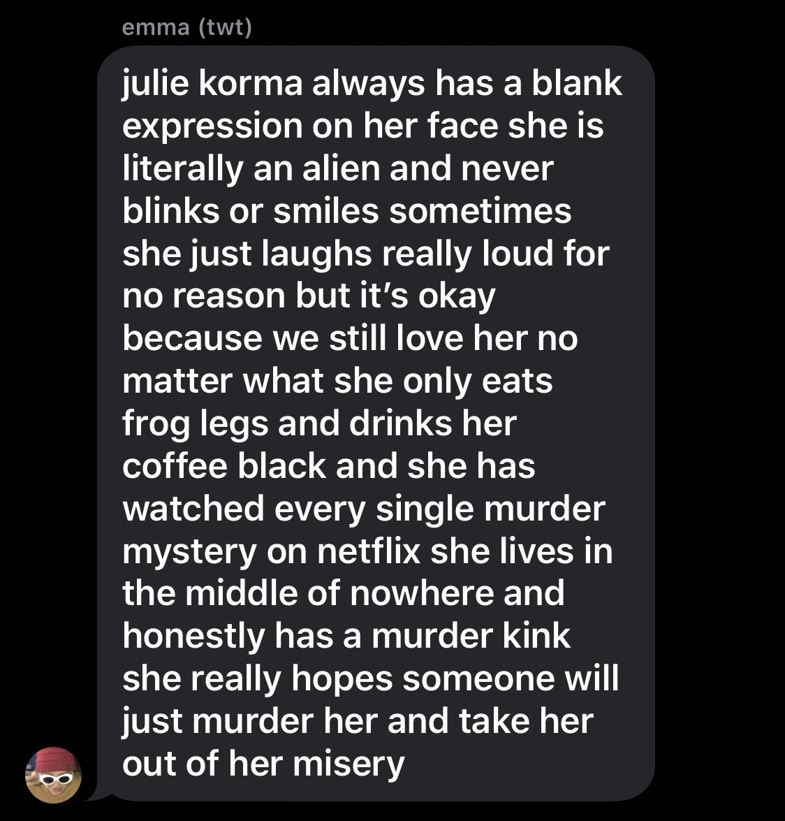 9. julie korma jodie