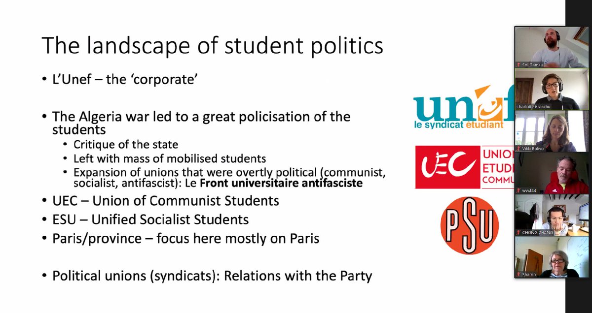 Excellent paper today in our seminar series hearing from @pofbranchu on the politics and demands of students during 1968 in France.