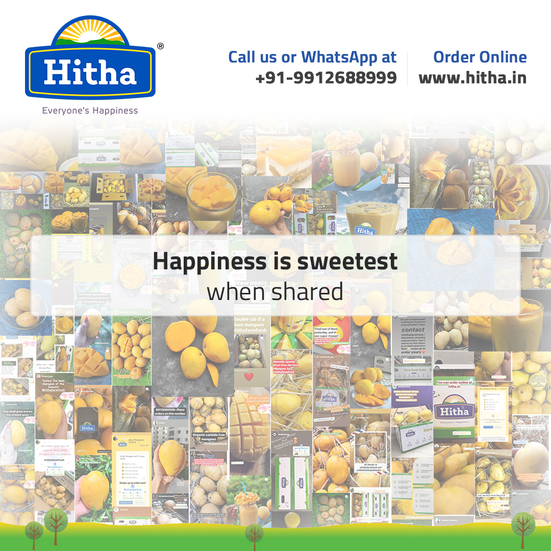 HithaFarmFresh's tweet photo. Nature can bind people together in happiness. Our #HithaFarmFresh mangoes bring Hyderabadi's together with goodness! #Humbled

Order now: https://t.co/GTpAp1I377

#Hitha #NaturalMangoes #ZBNF #OrganicMangoes #Mango #Mangoes #BuyManogoesOnline #OrganicMangoesOnline #Hyderabad https://t.co/nB4wcjLIpT