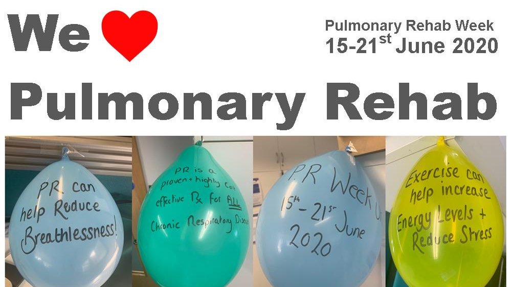 It's #pulmonaryrehabweek and we're encouraging our teams to have conversations with patients about the benefits of #pulmonaryrehab... and we reminding our staff with the help of balloons!