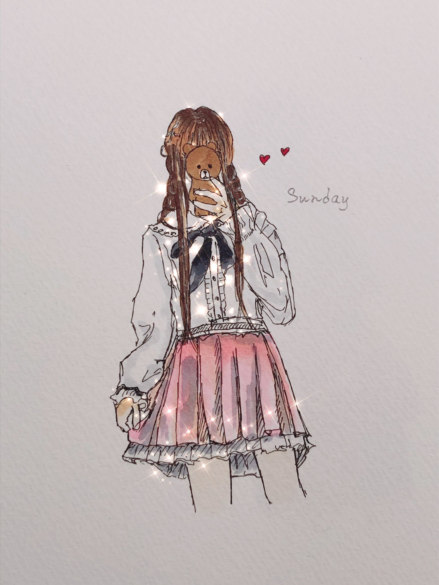 Maria たまには違う絵柄も 初夏の創作クラスタフォロー祭り フォロバ100パーセント 絵描きさんと繋がりたい 量産型コーデ イラスト T Co Enhfkza7gb Twitter