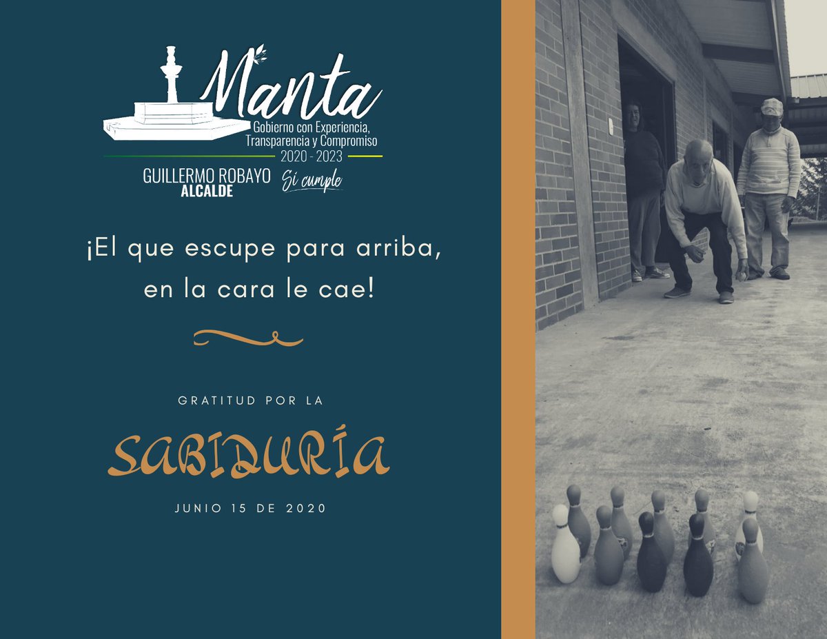 #Manta se une a la celebración de la #sabiduría.
Rechazamos cualquier acto de violencia en contra de nuestros adultos mayores. 
#GratitudPorLaSabiduría
<a href="/secsaludcundi/">Secretaría de Salud Cundinamarca</a>