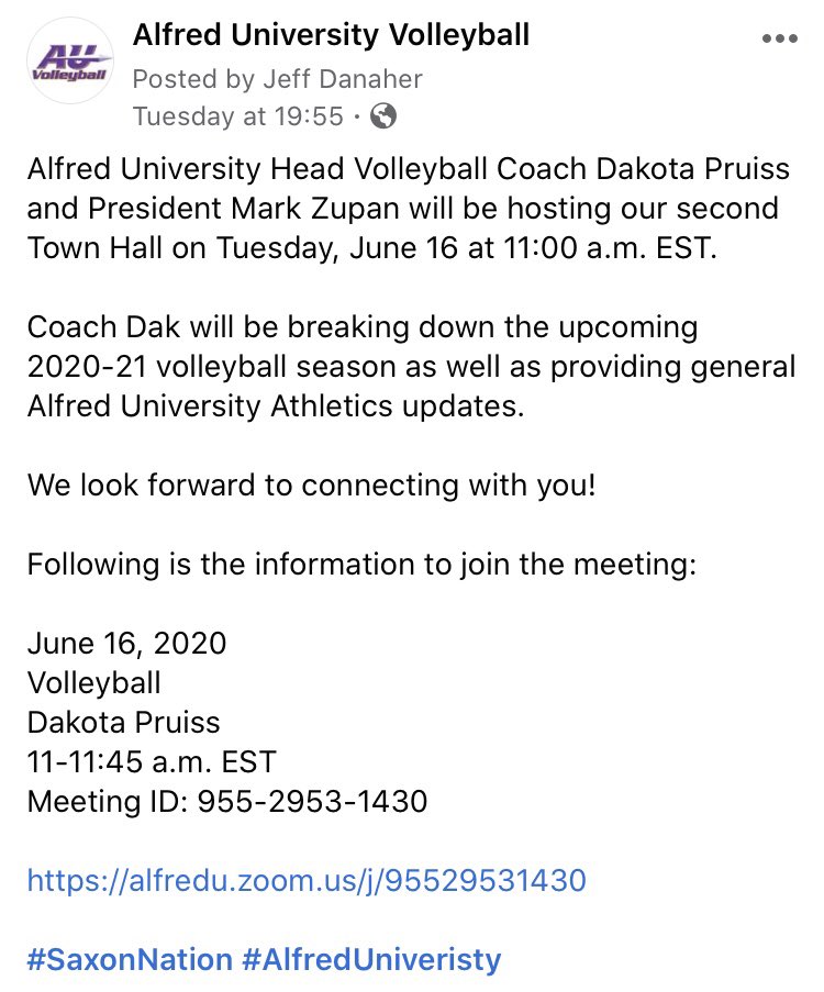 AUVBsaxons's tweet photo. Join us tomorrow at 11:00 am EST!! @A8URNS will be speaking on her career as an AUVB Saxon! #PridePassionPurpose #AUVB #GoSaxons https://t.co/kV6GB8AQXQ