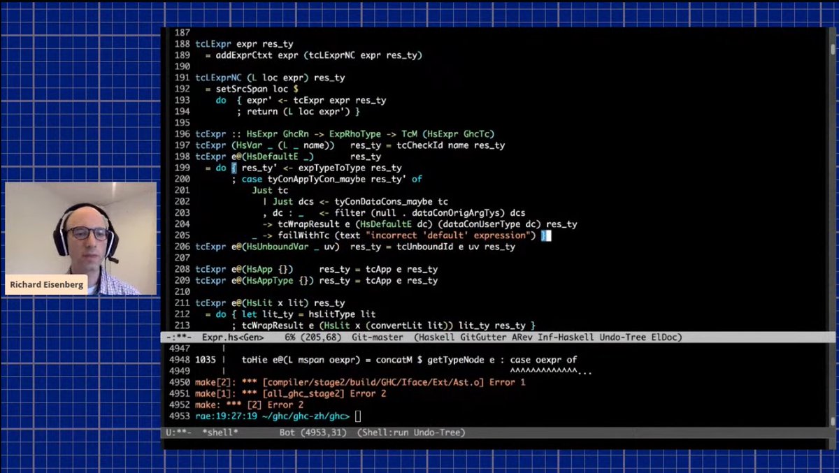 barambani's tweet image. Write a GHC extension in 30 minutes by Richard Eisenberg at @ZuriHac 2020 ... #Haskell #FuncionalProgramming #GHC #FP #ZuriHac
youtu.be/bhhE2DxbrJM