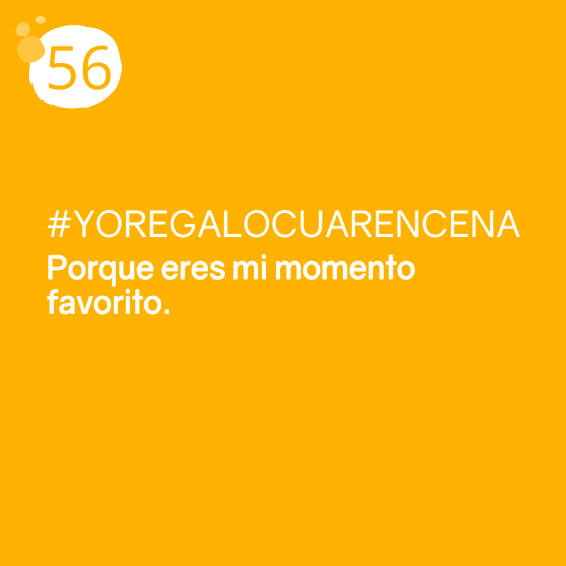 56ª Razón para regalar una #CUARENCENA.  
 
Para volver a disfrutar.
⠀
Entra en bit.ly/CuarenCena y únete al movimiento.☝🏼
#yoregalocuarencena #covid_19