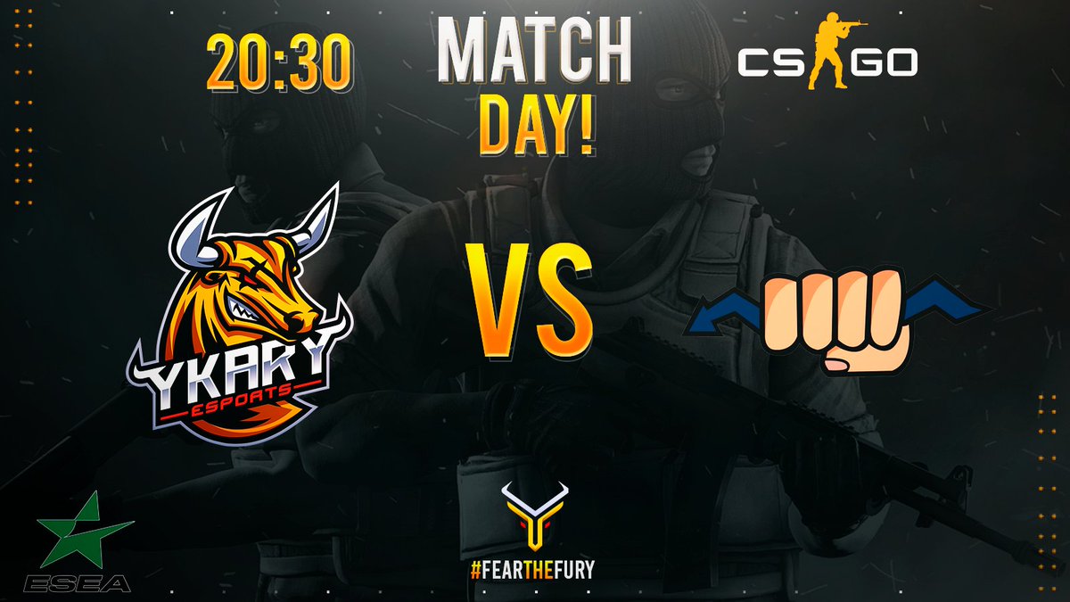 YkaryEsports's tweet photo. Hoy nuestro Grupo de Operaciones Especiales #CSGO tiene una misión!!
📆 Jornada 15
🆚 #TouchGG
🏆 @ESEA
⏰ 20:30
#FearTheFury https://t.co/wIB7lryMfk