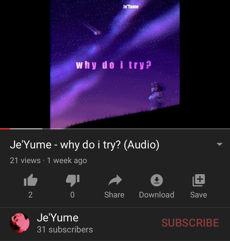 IamJeYume's tweet photo. I’m tryna reach 50 subs this week! I need to be more active so help me out and assist in achieving my goals ❤️❤️❤️ #YouTube #SubscribeNow #SubscribeToMyChannel #lendahand #whydoitry #jeyume https://t.co/6sVNe9JGFx