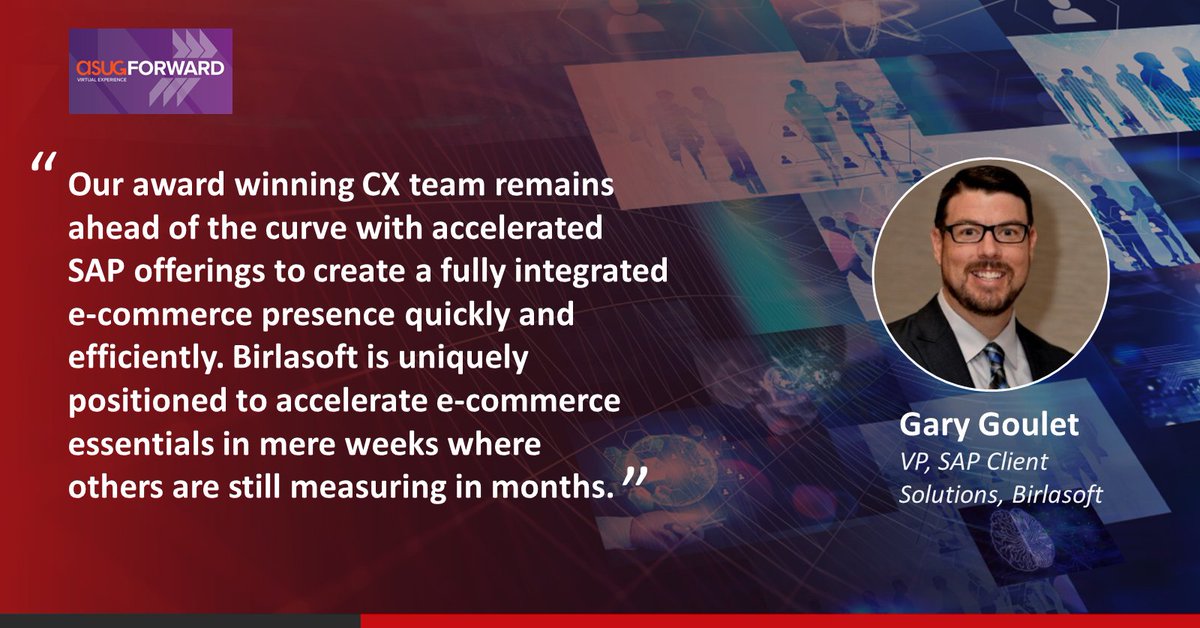 birlasoft's tweet image. Join ASUG and #Birlasoft, a silver sponsor at #ASUGFORWARD, to get a first-hand look at what #SAP customers and C-Level leaders are facing daily, in these uncertain times. Attend our session in the #Sales &amp;amp; #ecommerce track. Details in the link. buff.ly/2Y5sEVU @ASUG365