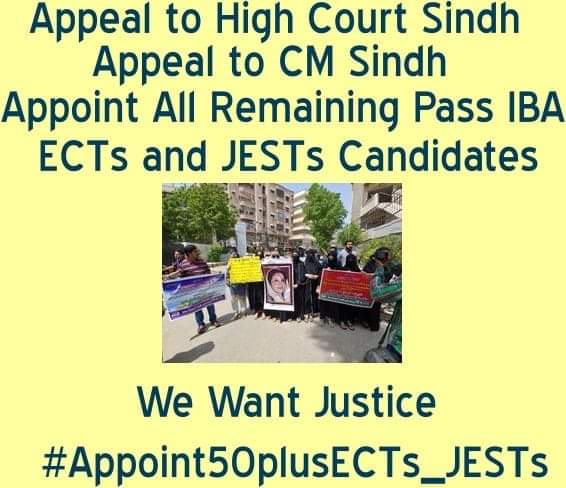 Aliza20689023's tweet photo. We Request to CM Sindh please Appoint Remaining 50 &amp; 50+ IBA JEST and ECT candidates ...
#Appoint50plusECTs_JESTs https://t.co/9dSGya6y1e