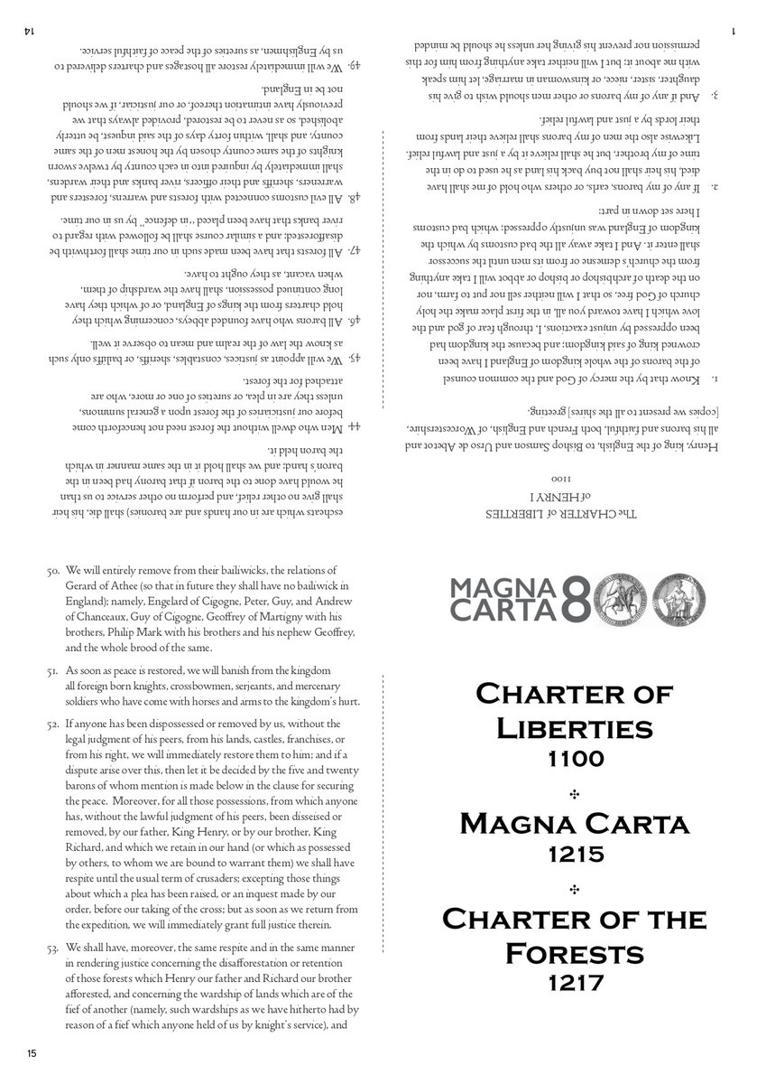 Today #FromTheArchives : "The Charter of Liberties (1100), Magna Carta (1215) &amp; the Charter of the Forest (1217)" part of our #MagnaCarta 800 series #makingreading #zines #liberty bookleteer.com/publication.ht…