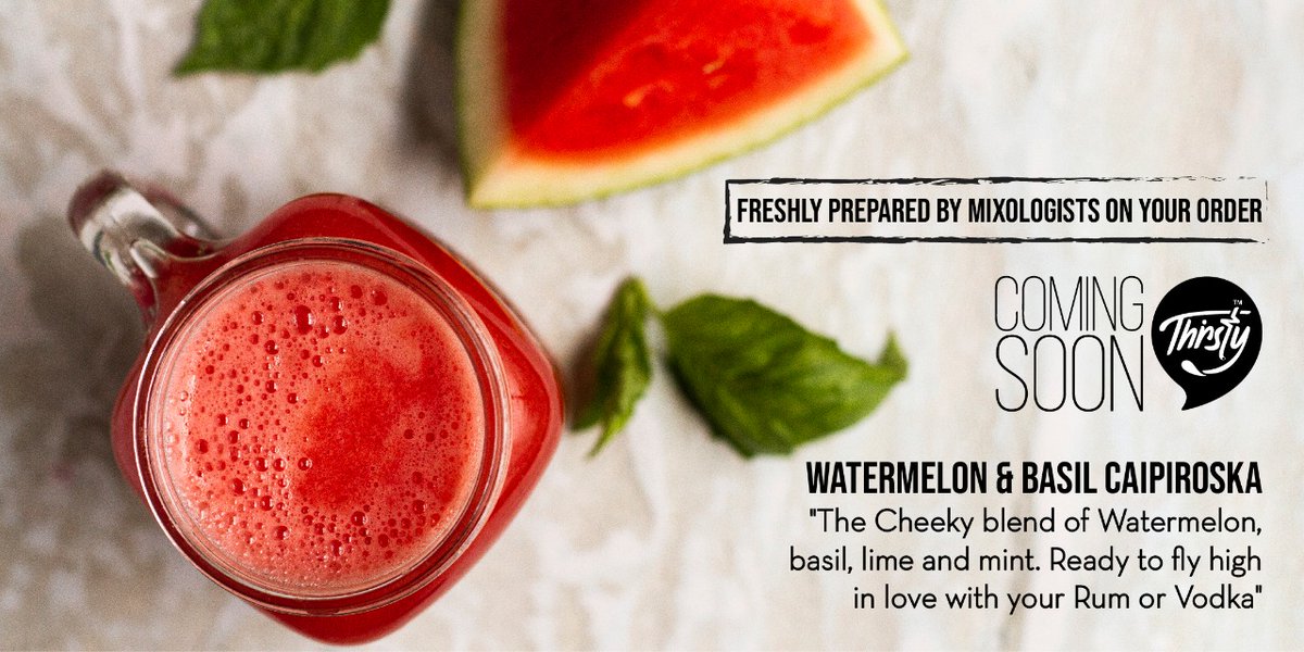 Ripe watermelons and finely chopped basil make this a healthy drink❤️❤️Best served with ice and sparkling water 😍😍 . . #thrsty #comingsoon #caipiroska #watermeloncaipiroska #basil #basilcaipiroska #freshjuice #freshjuices #freshjuicecocktails #cocktails #juice #healthy #vegan