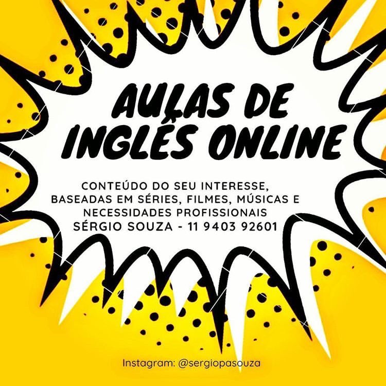 Aulas de Inglês Com Professor Sérgio