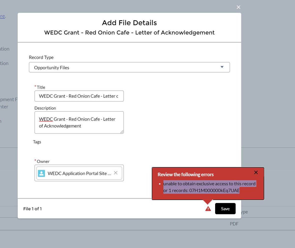 AndrewStro7's tweet photo. @WEDCNews @GovEvers @WisconsinSBDC @UWSystemBiz @saukdevelopment @KABAConnectHere @TheNewNorth @MMAC_Chamber @WIWorkforce Can you explain this error? It's preventing documents from being uploaded. https://t.co/7VkRK079Cd