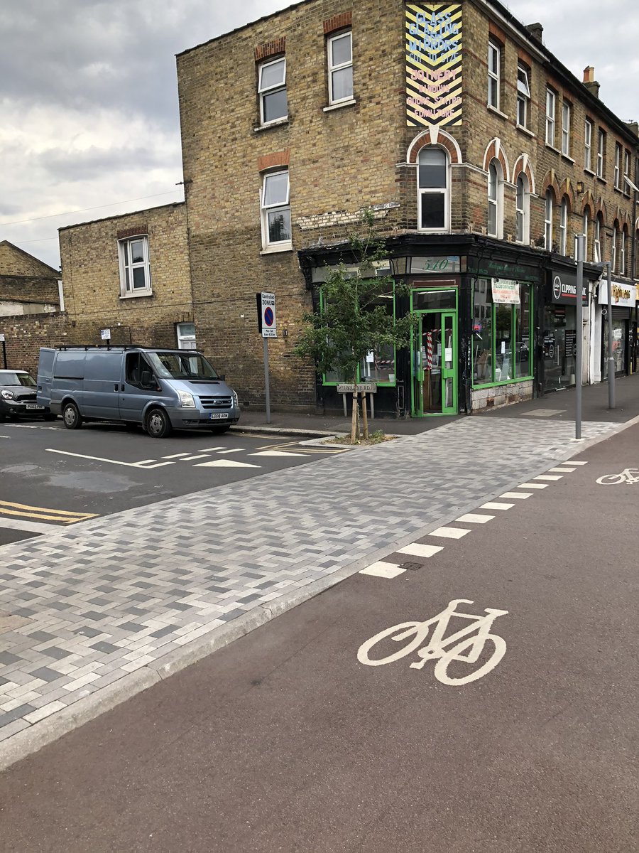 One thing Waltham Forest has got really right in this scheme is side roads.... lots of filtering motor traffic out, and where they haven’t done that there’s a raised/continuous footway and cycleway over it with priority over the side road