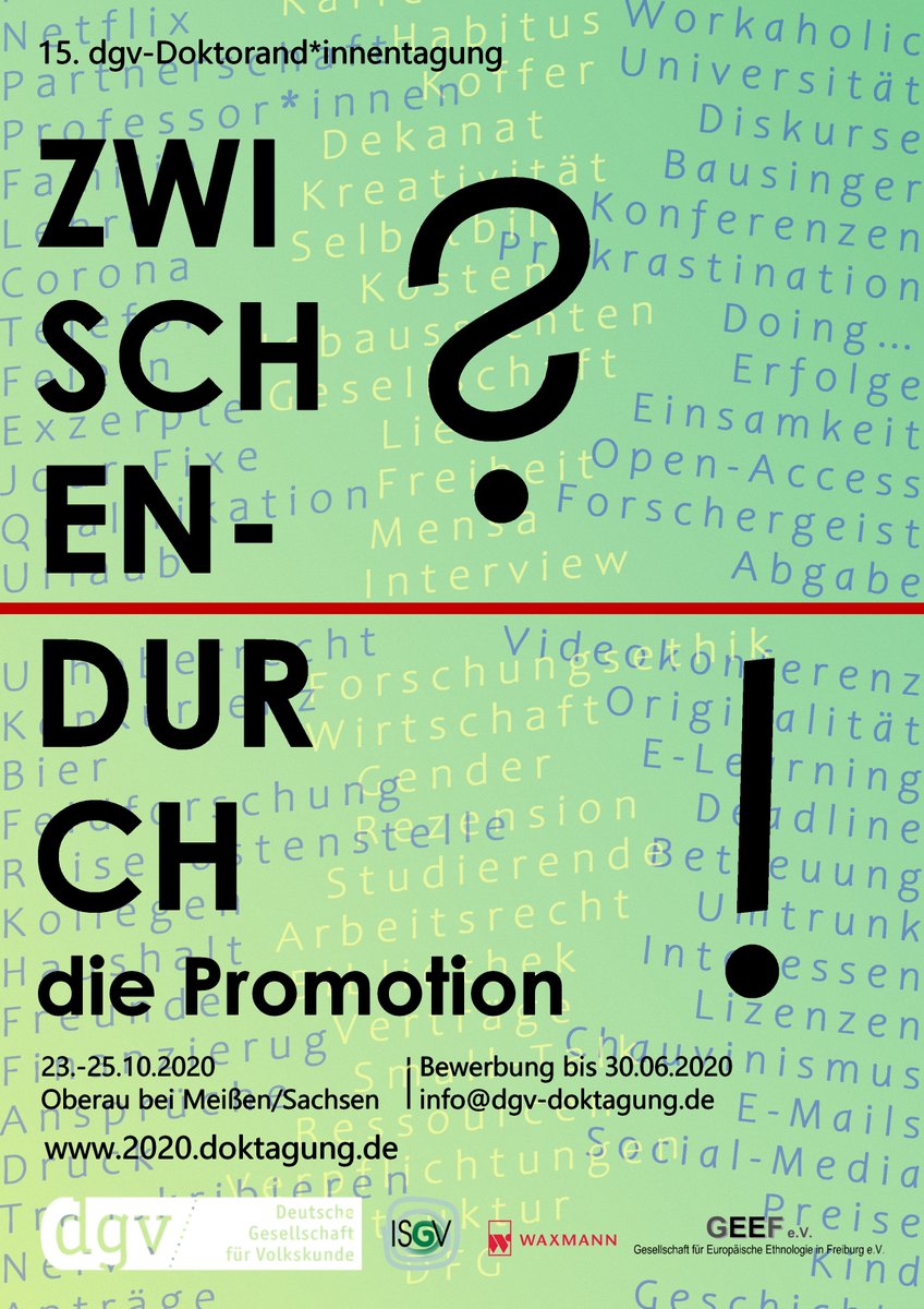 Digilab Cfp Phd Candidates From Cultural Anthropology Ethnonolgy Etc Can Now Apply For This Years Dgv Conference Zwischendurch Die Promotion 23 25 October Compare Notes Network Learn From The Experiences