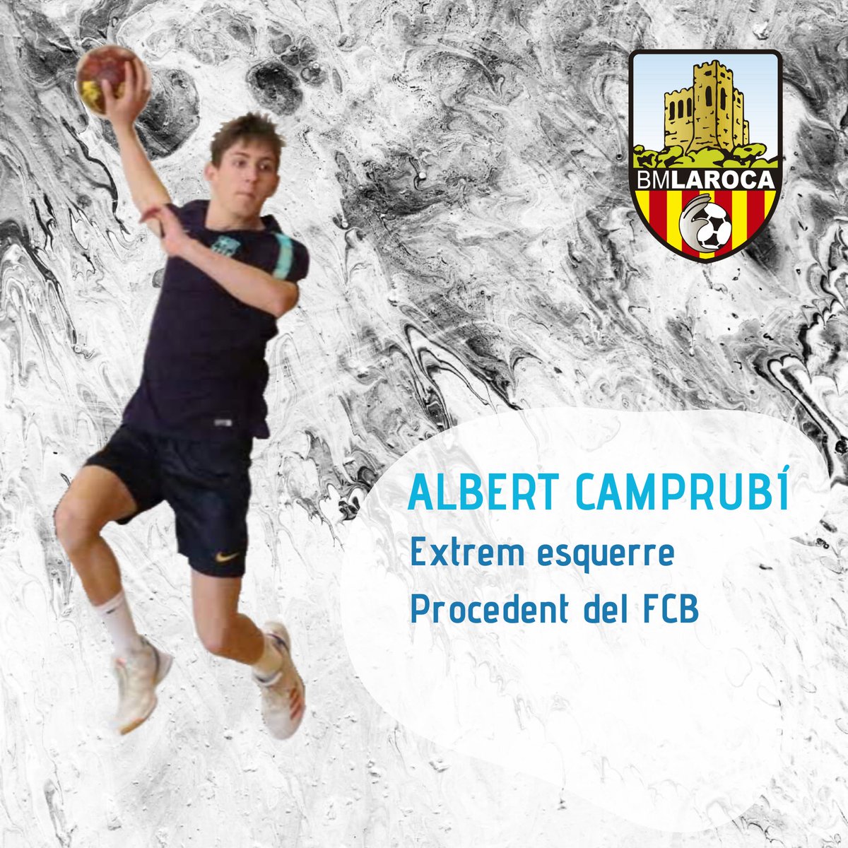 bmlaroca's tweet photo. ⚫️ Fitxatge Nacional.
🤾🏼 Albert Camprubí

Torna a casa per reforçar l’extrem esquerre del primer equip, desprès de la seva etapa al FCB.
Bentornat Albert!
#orgullroquerol 
@Avannubo https://t.co/fhnTrmwkHR