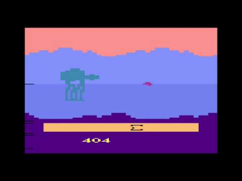 1982It all starts with the very first (official) Star Wars game: The Empire Strikes Back (Atari 2600) by Parker Brothers.It's simply the Battle of Hoth, with a pixelated T-47 airspeeder (aka Snowspeeder).