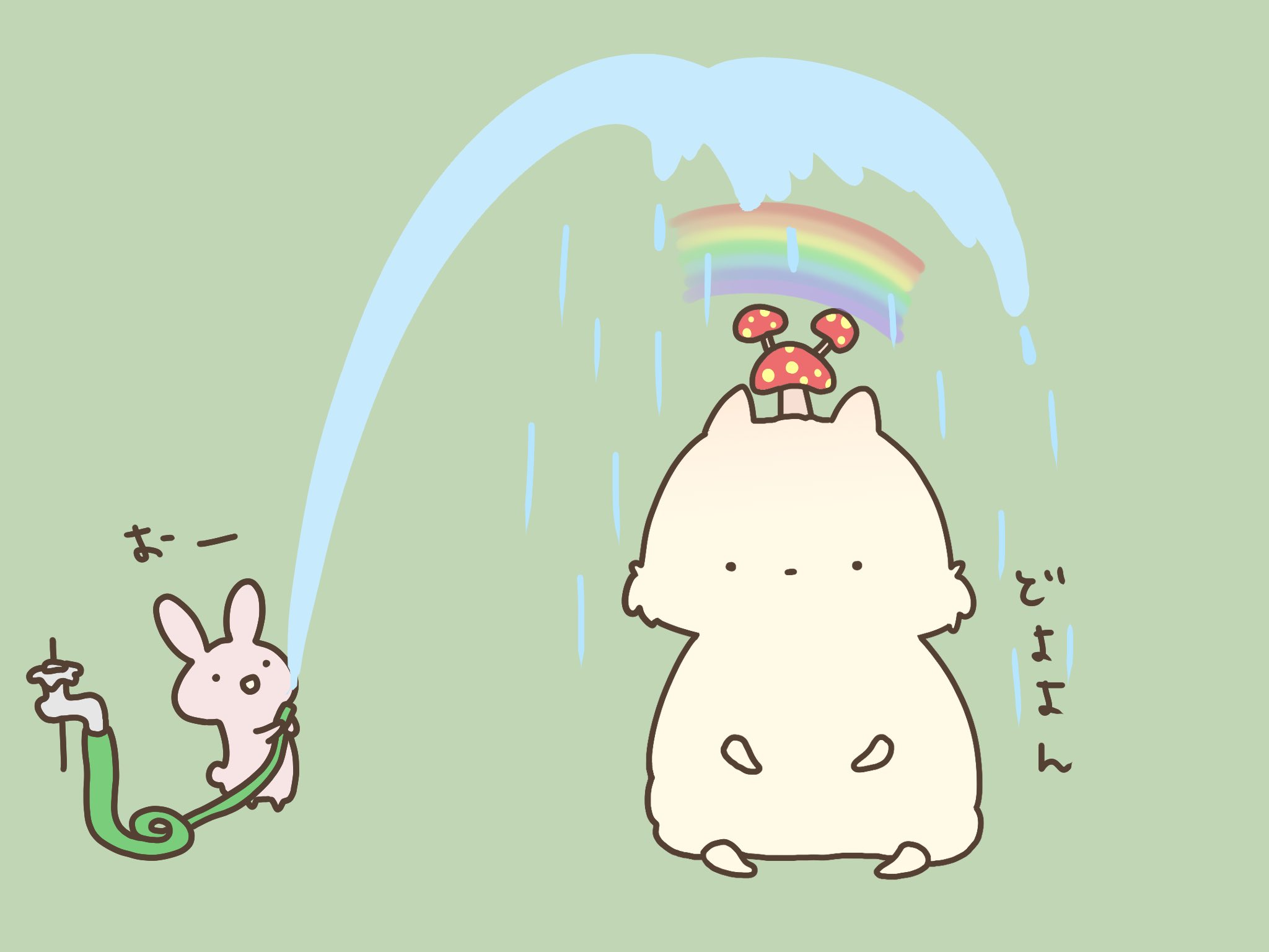 よいよいぬ どんよりしてても良いことはある イラスト イラストグラム 犬 きのこ 梅雨 どんより 虹 もこもこ うさぎ ホース 芸術同盟 絵描きさんと繋がりたい T Co A1bbpnnenf Twitter